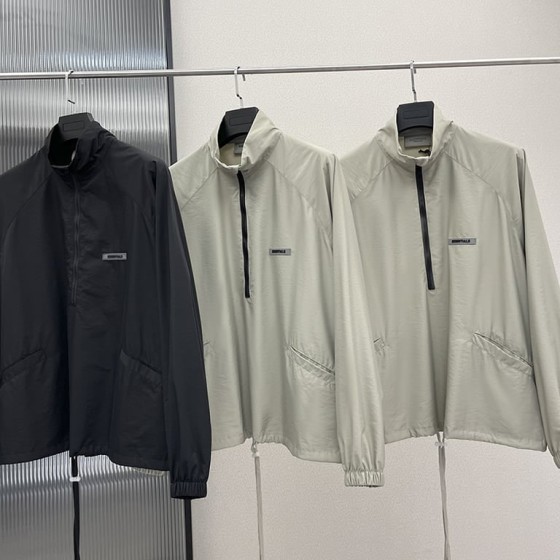 Fear of God Essentials Nylon Half-Zip Windbreaker Jacket
